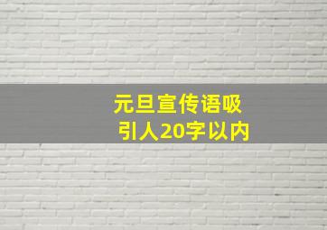 元旦宣传语吸引人20字以内