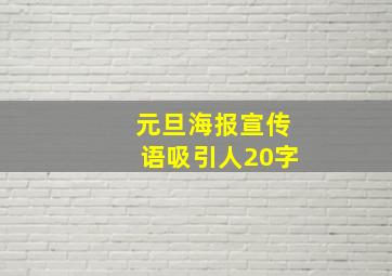 元旦海报宣传语吸引人20字