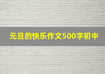 元旦的快乐作文500字初中