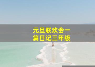 元旦联欢会一篇日记三年级