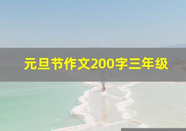 元旦节作文200字三年级