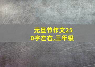 元旦节作文250字左右,三年级