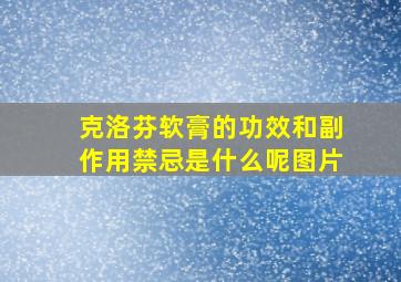 克洛芬软膏的功效和副作用禁忌是什么呢图片