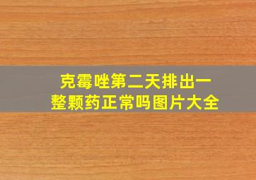 克霉唑第二天排出一整颗药正常吗图片大全