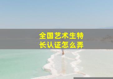 全国艺术生特长认证怎么弄