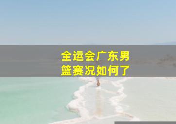 全运会广东男篮赛况如何了