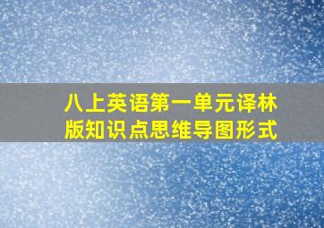 八上英语第一单元译林版知识点思维导图形式