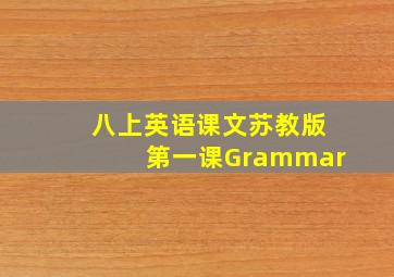 八上英语课文苏教版第一课Grammar