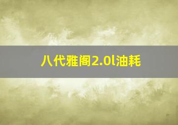 八代雅阁2.0l油耗