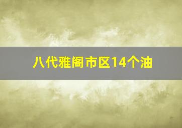 八代雅阁市区14个油