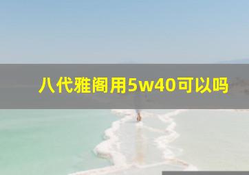 八代雅阁用5w40可以吗