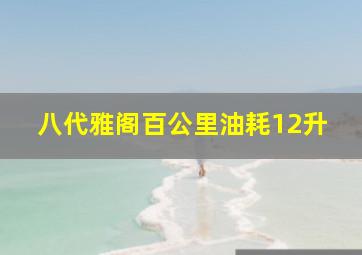 八代雅阁百公里油耗12升