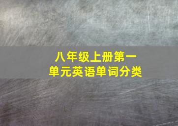 八年级上册第一单元英语单词分类