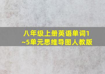 八年级上册英语单词1~5单元思维导图人教版