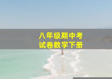 八年级期中考试卷数学下册