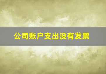 公司账户支出没有发票