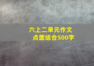 六上二单元作文点面结合500字