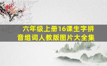 六年级上册16课生字拼音组词人教版图片大全集