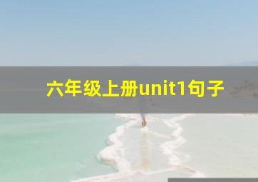 六年级上册unit1句子