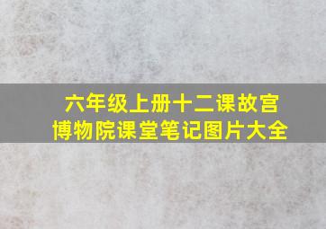 六年级上册十二课故宫博物院课堂笔记图片大全