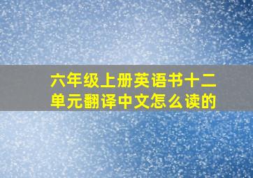 六年级上册英语书十二单元翻译中文怎么读的