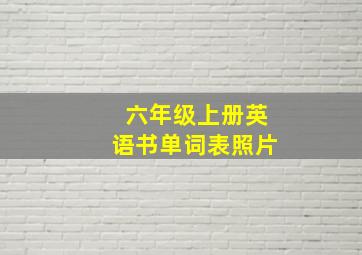 六年级上册英语书单词表照片