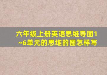 六年级上册英语思维导图1~6单元的思维的图怎样写