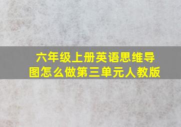 六年级上册英语思维导图怎么做第三单元人教版