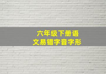 六年级下册语文易错字音字形