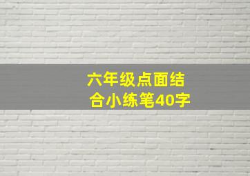 六年级点面结合小练笔40字