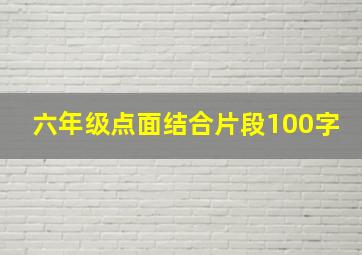 六年级点面结合片段100字