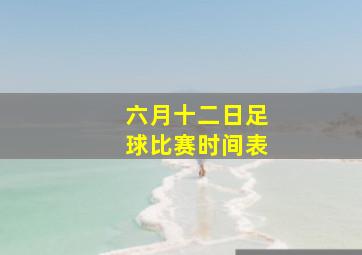 六月十二日足球比赛时间表