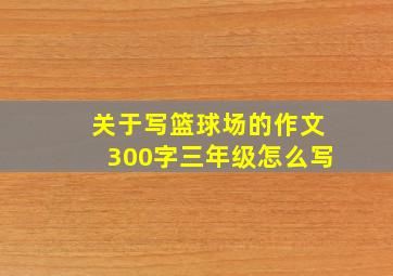 关于写篮球场的作文300字三年级怎么写