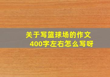 关于写篮球场的作文400字左右怎么写呀