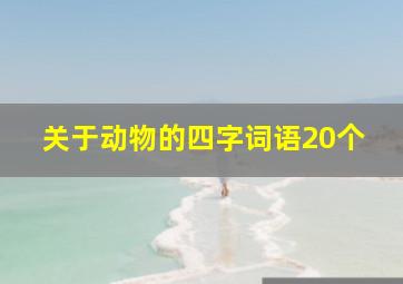 关于动物的四字词语20个