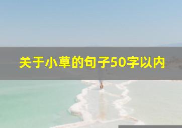 关于小草的句子50字以内