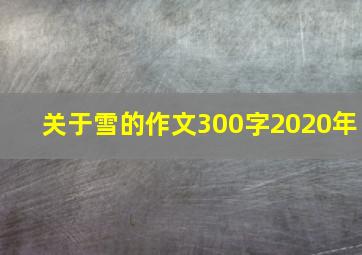 关于雪的作文300字2020年