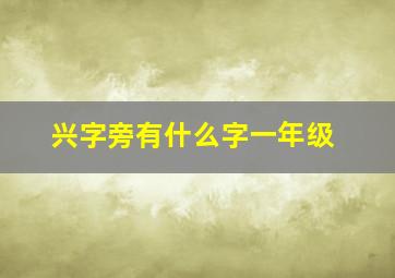 兴字旁有什么字一年级