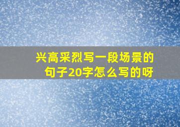 兴高采烈写一段场景的句子20字怎么写的呀