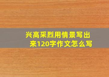 兴高采烈用情景写出来120字作文怎么写