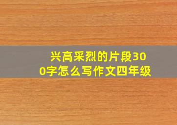 兴高采烈的片段300字怎么写作文四年级