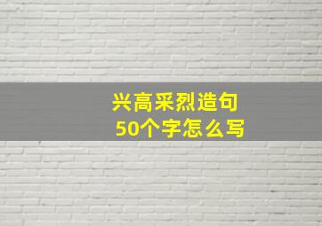 兴高采烈造句50个字怎么写