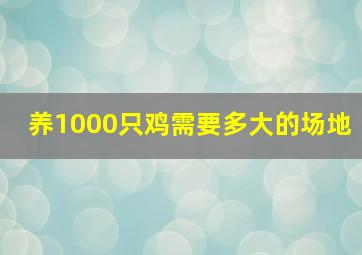 养1000只鸡需要多大的场地