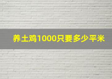 养土鸡1000只要多少平米