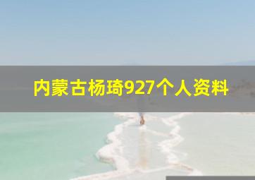 内蒙古杨琦927个人资料