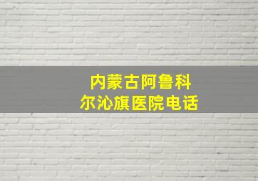 内蒙古阿鲁科尔沁旗医院电话