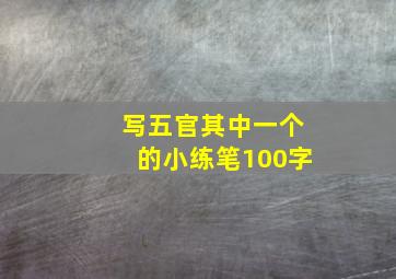 写五官其中一个的小练笔100字