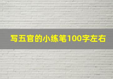 写五官的小练笔100字左右