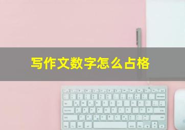 写作文数字怎么占格