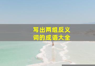 写出两组反义词的成语大全